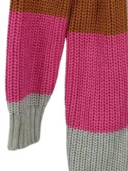 Vorschaubild 3 von Strickjacke Cardigan Gr. 152 Mädchen Baumwolle Mix Gestreift Bunt Casual