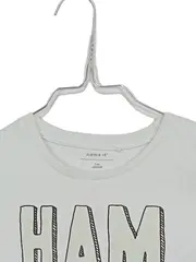 Vorschaubild 4 von Kinder T-Shirt Baumwolle Kurzarm Schriftzug Logo Weiß Gr. 128