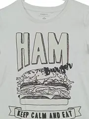 Vorschaubild 3 von Kinder T-Shirt Baumwolle Kurzarm Schriftzug Logo Weiß Gr. 128