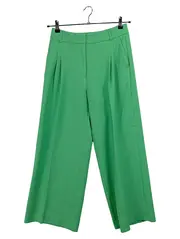 Vorschaubild 1 von Damen Stoffhose Gr. 36 Grün Weites Bein Elegant Culotte