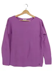 Vorschaubild 1 von Pullover Damen Gr. 36/S Lila Baumwolle Rippstrick Strickpulli Basic