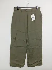 Vorschaubild 2 von Damen Leinen Stoffhose Freizeit Gr. 40 W31 Oliv Sommer