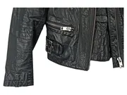 Vorschaubild 4 von Lederjacke Damen Gr. 36 S Schwarz Bikerjacke Echtleder Casual Jacke
