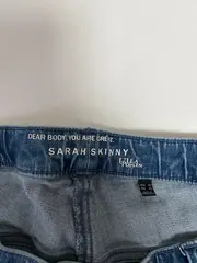 Vorschaubild 2 von Sarah Skinny Jeans Damen Gr. 50 Blau Destroyed Look