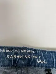 Vorschaubild 3 von Sarah Skinny Jeans Damen Gr. 50 Blau Destroyed Look