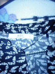 Vorschaubild 4 von Damen Bluse Langarm Schwarz Weiß Muster Gr. S/36 Viskose