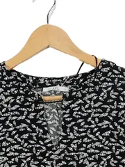 Vorschaubild 3 von Damen Bluse Langarm Schwarz Weiß Muster Gr. S/36 Viskose