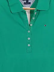 Vorschaubild 2 von Poloshirt Damen Gr. 36/S Grün Slim Fit Baumwolle Stretch Logo