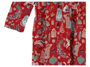 Vorschaubild 3 von Mädchen Kleid Gr. 110 Weihnachten Langarm Rot Tiermotive Baumwolle
