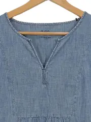 Vorschaubild 3 von Jeanskleid Damen Baumwolle Midikleid Blau Gr. M