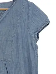 Vorschaubild 4 von Jeanskleid Damen Baumwolle Midikleid Blau Gr. M