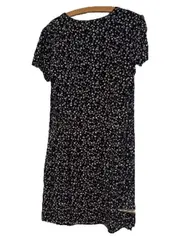 Vorschaubild 5 von Sommerkleid Blumenmuster Midikleid Damen Gr. 42/XL Blau Viskose