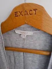 Vorschaubild 3 von Strickjacke Cardigan Damen Baumwolle Meliert Grau Gr. 38/M