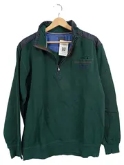 Vorschaubild 1 von Herren Pullover Troyer Baumwolle Gr. 56 XL Grün Freizeit