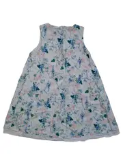 Vorschaubild 2 von Mädchen Sommerkleid Blumenmuster Baumwolle Weiß Gr. 128