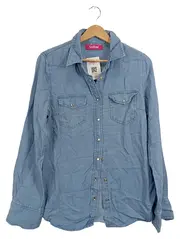 Vorschaubild 1 von Jeanshemd Damen Gr. M Blau Langarm Denim Hemdbluse