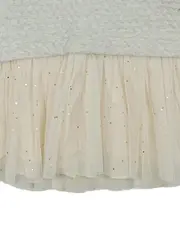Vorschaubild 4 von Mädchen Kleid Gr. 104 Tüllrock Glitzer Beige Festlich