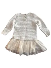 Vorschaubild 2 von Mädchen Kleid Gr. 104 Tüllrock Glitzer Beige Festlich