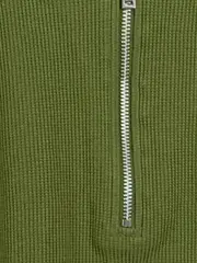 Vorschaubild 4 von Herren Pullover Langarm Reißverschluss Grün Gr. 42