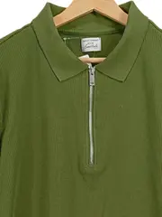Vorschaubild 3 von Herren Pullover Langarm Reißverschluss Grün Gr. 42