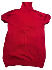 Vorschaubild 4 von Damen Rollkragen Pullover Kurzarm Strick Rot Gr. 34 XS Logo Strass Glitzer