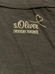 Vorschaubild 5 von Damen T-Shirt V-Ausschnitt Blau Gr. 36/S Basic Baumwolle Modal