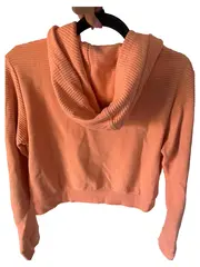 Vorschaubild 6 von Damen Crop Hoodie Kapuzenpullover Orange Logo Gr. S 36