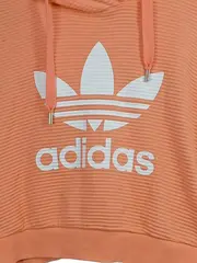 Vorschaubild 2 von Damen Crop Hoodie Kapuzenpullover Orange Logo Gr. S 36