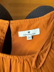 Vorschaubild 4 von Damen Bluse Top ärmellos Gr. 34/XS Orange Viskose