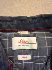 Vorschaubild 2 von Herren Freizeithemd Slim Fit Kariert Blau Gr. L Baumwolle