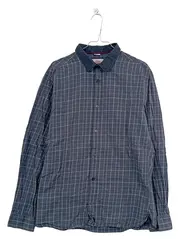 Vorschaubild 1 von Herren Freizeithemd Slim Fit Kariert Blau Gr. L Baumwolle