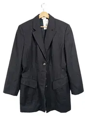 Vorschaubild 1 von Damen Blazer Gr. 40 Grau Nadelstreifen Wolle Business Elegant