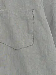 Vorschaubild 4 von Herren Freizeithemd Gr. 40/L Grau Gestreift Langarm Baumwolle