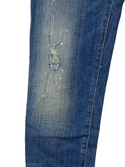 Vorschaubild 4 von Damen Slim Fit Jeans Destroyed Look Blau Gr. 42 W33