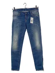 Vorschaubild 1 von Damen Slim Fit Jeans Destroyed Look Blau Gr. 42 W33