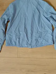 Vorschaubild 5 von Hemdbluse Damen Baumwolle Gestreift Blau Gr. 38 M