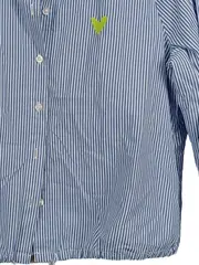 Vorschaubild 3 von Hemdbluse Damen Baumwolle Gestreift Blau Gr. 38 M