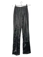 Vorschaubild 1 von Kunstlederhose Damen Gr. 36 Schwarz Flare Leg