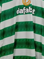 Vorschaubild 4 von Celtic FC Fußball Trikot Herren 52/XL Grün Weiß Gestreift Kurzarm