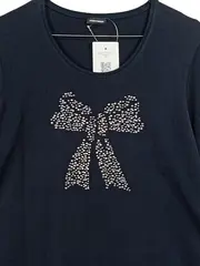 Vorschaubild 2 von Damen T-Shirt Gr. L/42 Blau Strass Schleife Applikation