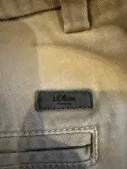 Vorschaubild 4 von Herren Chino Stoffhose Beige Gr. W34/L32 Baumwolle