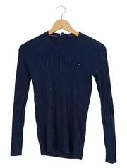 Vorschaubild 1 von Damen Pullover Zopfmuster Navy Blau Gr. XS/34