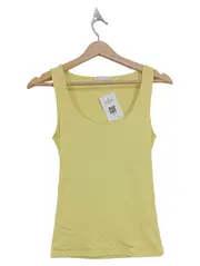 Vorschaubild 1 von Damen Top Tanktop Gelb Gr. S Basic Stretch Ärmellos