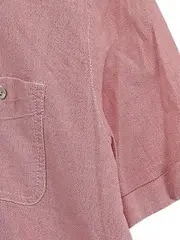 Vorschaubild 4 von Herren Kurzarm Hemd Rosa Gr. L Baumwolle Casual Button-Down