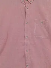 Vorschaubild 3 von Herren Kurzarm Hemd Rosa Gr. L Baumwolle Casual Button-Down