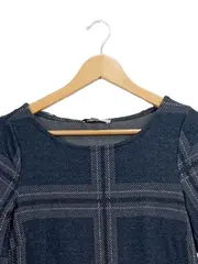 Vorschaubild 2 von Damen Freizeitkleid Gr. XS kariert blau 3/4 Arm Casual