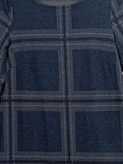 Vorschaubild 3 von Damen Freizeitkleid Gr. XS kariert blau 3/4 Arm Casual