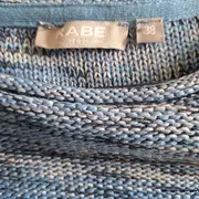 Vorschaubild 3 von Damen Pullover Gr. 38/M Melange Blau Baumwolle Strick