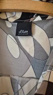 Vorschaubild 6 von Selection Blusenkleid Gr. 38 Retro Muster Braun Beige