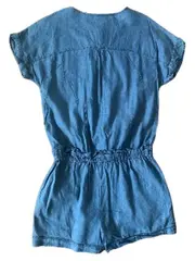 Vorschaubild 2 von Mädchen Jeans-Overall kurz Gr. 156/158 Blau Lyocell